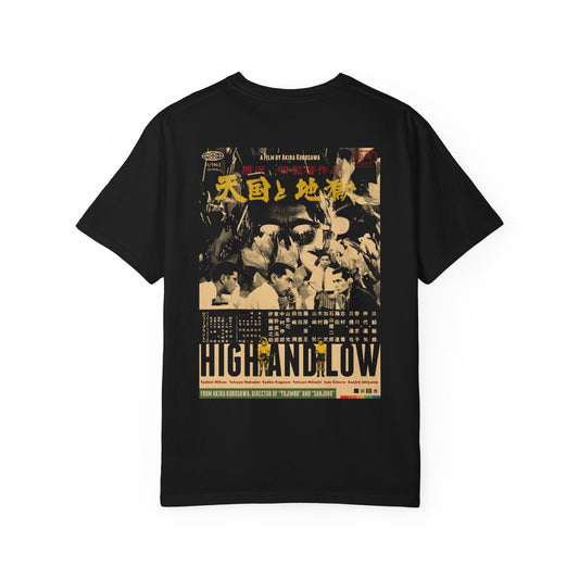 70mm High and Low Unisex Garment-Dyed T-shirt